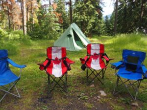 camping tour in western Canada, tenting, vacation with tent